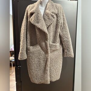 Italian SUZY D Cozy Tan Teddy Jacket